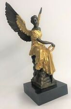 ATLIE BRONZES Bronze Winged Victory Lady Goddess Athena Mythology Sculpture DEAL picture