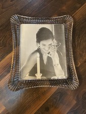Waterford Crystal Large Clear Cut Glass Photo Picture Frame  picture