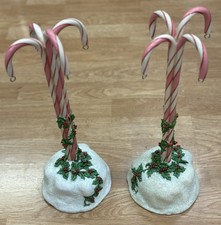 FlakeLing Tales Candycane Ornament Holder 14x5.5” Thomas Blackshear SET OF 2 picture