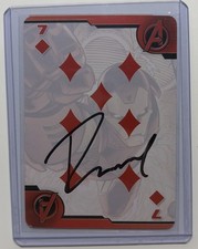 ROBERT DOWNEY JR Signed Card Autograph Iron Man/Avengers (Tony Stark) AA COA Red picture