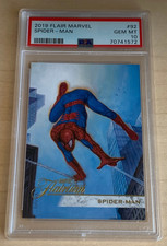 2019 Flair Marvel #92 Flarium 💎 SPIDER-MAN 💎 PSA 10 GEM MINT 💎 picture