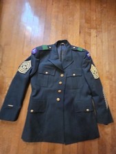 US Army Command Sergeant Major Dress Green Uniform Set 42R Coat 32R Pants picture