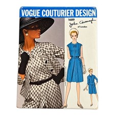 Vtg 1960s Vogue Couturier 1689 John Cavanagh Dress Jacket Pattern Sz 14 Uncut picture