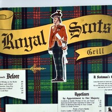 1950s The Royal Scots Grill Menu Belmont Plaza Hotel Lexington Avenue New York picture