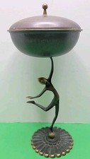 Vintage 1950's Pal-Bell Dancer Statue Lidded Bowl Maurice Ascalon Or Moshe Klein picture
