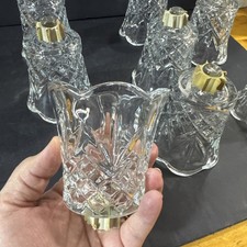 Homco Home Interiors Clear Starlite Peg Votive Cup Sconce Candle Holder 3
