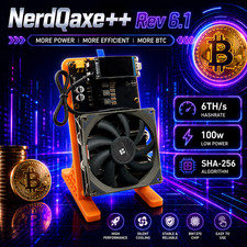 New NerdQaxe++ Rev 6.1 6T 100W BTC Miner 2.4G WiFi BM1370 chip Sha-256 algorithm picture