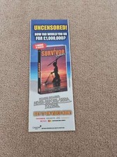 TNEWL24 ADVERT 11X4 SURVIVOR UNSEEN : ON VIDEO picture