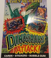 1988 Topps Dinosaurs Attack Window Display Poster NM-MT Condition  picture
