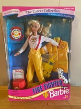 1994 Mattel Fire Fighter Barbie The Career Collection Doll #13553 Dalmatian New picture