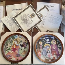 Konigszelt Bavaria Hedi Keller 1983 Rest On The Flight & 1984 The Nativity Plate picture