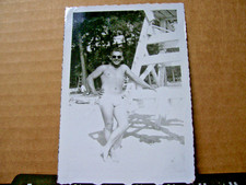 Vintage photo - LIFEGAURD POSING AT BEACH - Gay interest picture