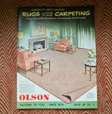 Vintage 1961 OLSON RUGS and Wall to Wall CARPETING Catalog #9101 excellent picture
