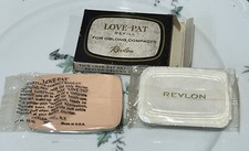 VINTAGE REVLON LOVE PAT REFILL FOR OBLONG  COMPACT NEW CREAMY PEACH picture