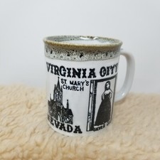 VTG Virginia City Embossed Coffee Mug Nevada Made in Japan Great Shape See Pics picture