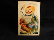Vtg. Anthropomorphic JOL Man Trying To Get Miss Hen on a Date- Postcard picture