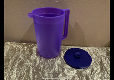 New Tupperware Beautiful and UNIQUE Jumbo Pitcher 1 Gallon Purple Shades Colors picture