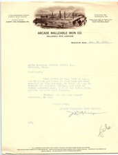 1917 Arcade Malleable Iron Co. factory letterhead picture