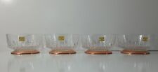 Arcoroc Bowls 4 Copper Craft Guild Toughened Glassware French Starburst NWT picture
