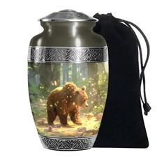 Bear Peace Cremation Urns for Ashes Women, Handcrafted Urn (10 Inch) picture