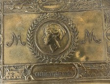 Antique Vintage Brass Box 1914 WWI picture