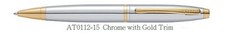 CROSS CALAIS CHROME WITH GOLD TRIM BALLPOINT PEN (AT0112-15) picture