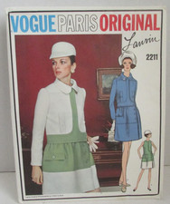 VINTAGE 60's Vogue Paris Original 2211 Lanvin Dress & Jacket Sz 14 - UNCUT picture