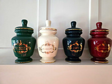 Vintage Eli Lilly Pharmaceutical Apothecary Jars - Complete Set of 4 (Numbered) picture
