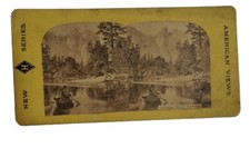 Yosemite Valley Mirror Lake Stereoview circa1870 California National Park Photo  picture