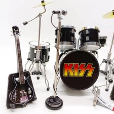 KISS Rock Memorabilia Mini Drum Set & Guitar 1:12 Scale Special Edition picture