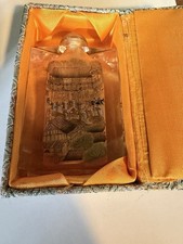 Vtg Chinese Reverse Painted Snuff Bottle Market Scene 5 ” Cased Glass Detailed picture