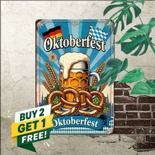 Bavarian Oktoberfest Beer Tin Sign Frameless Autumn Festival Wall Decor Plaque picture