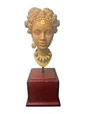 Thomas Blackshear Terracotta Princess Faces Of Beauty African Sculpture USED picture