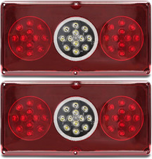 RV Tail Lights 36 Leds Triple Camper Trailer Light 2Pcs Rectangle Assembly picture