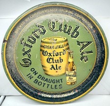 Rare 1930’s Oxford Club Ale Springfield Mass 13” Inch Beer Tray - Very Scarce  picture