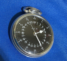 HAMILTON WATCH CO. WWII 4992B  NAVIGATOR MILITARY GCT BLACK DIAL POCKET WATCH picture