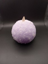 Luminara - Flameless Crystal Beads Sphere Candle 4” Lavender Lilac Purple  picture