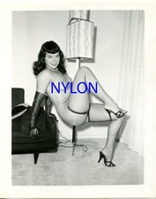 RARE BETTIE PAGE VINTAGE 1950's 4 x 5 PHOTOGRAPH BY LENNY BURTMAN picture