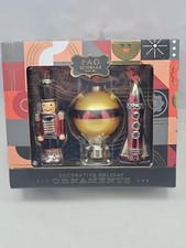 FAO SCHWARZ ORNAMENTS Set of 3 Ornaments Holiday Christmas Tree New In Box picture
