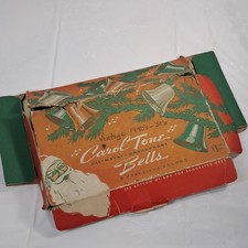 Vintage Carol Tone Bells BOX ONLY made in USA Leonard M. Wells #110 Christmas picture