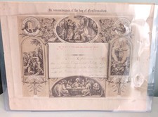 Antique 1891 Lutheran Confirmation Certificate – Snyder County, PA picture