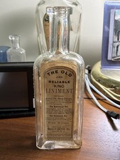 1907 + The Old And Reliable King Liniment Full Labels Bottle With Opium picture