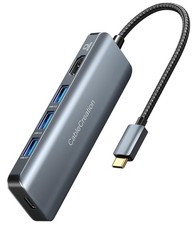 CableCreation 5-in-1 USB C Hub 8K HDMI 100W PD 3 USB 3.0 Ports Space Gray picture