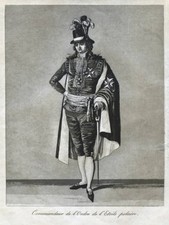 Commandeur de l'Ordre de l'Etoile polaire 1780s Costume for Comman- Old Photo picture