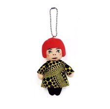 4.7‘’  Cute New Yayoi Kusama Humanoid Polka Dot Plush Funny Keychain Bag Pendant picture