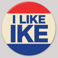 Dwight D. Eisenhower I Like Ike Campaign Slogan 4x4 Inch Vinyl Sticker Replica picture