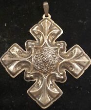 Vintage 1976 Reed & Barton Sterling Silver Christmas Cross Ornament picture