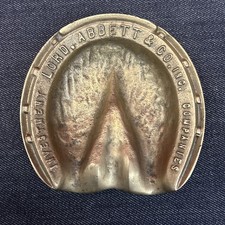 Vintage Solid Brass Horseshoe Ashtray Lord, Abbett, & Co Investment Companies picture