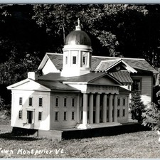 c1940s Toy Town Montpelier, VT RPPC State House Capitol Miniature Model Postcard picture