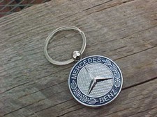 MERCEDES BENZ KEY RING  OL SKOOL BLUE LOGO RARE FIND EXCELLENT CONDITION picture
